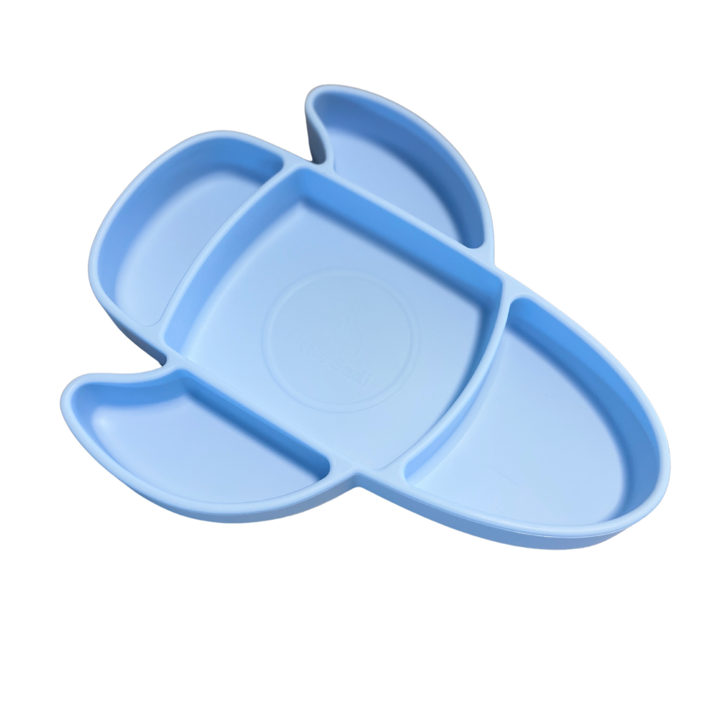 Little Sadi Silicone Airplane Toddler Plate, BPA-Free, Baby Plate, Divided Kids Dish for Easy Mealtime