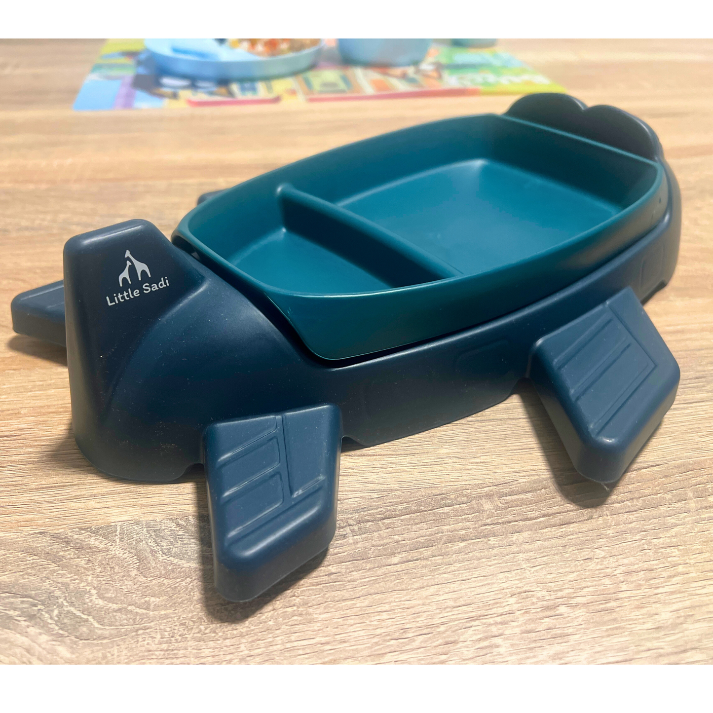 Little Sadi Airplane Kids Dinnerware Set, Wheat Straw & Food-Grade PP Toddler Plate , Divided Baby Dish with Cup & Utensils – BPA-Free, Lightweight & Durable