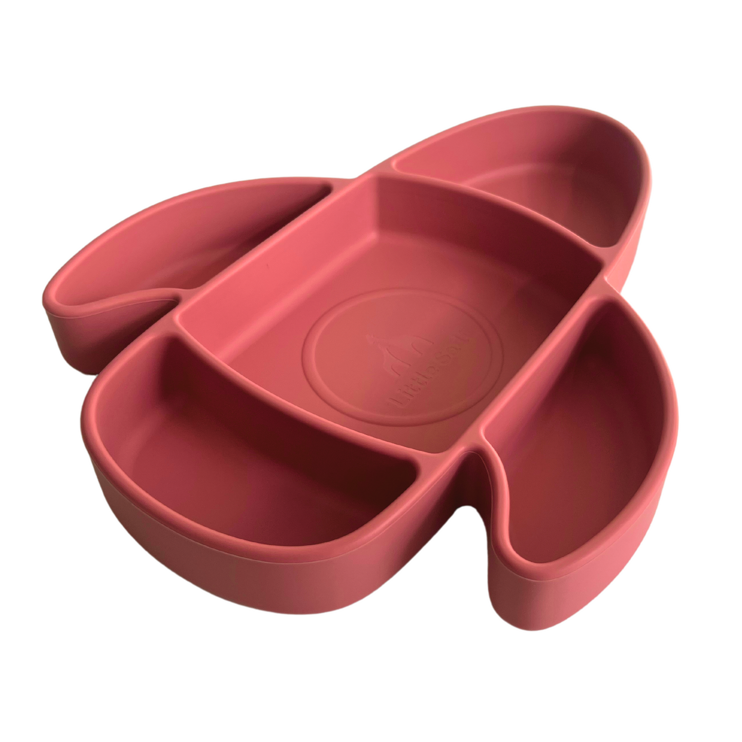 Little Sadi Silicone Airplane Toddler Plate, BPA-Free, Baby Plate, Divided Kids Dish for Easy Mealtime